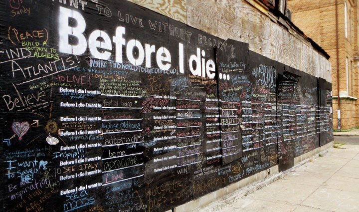 เขียนก่อนตาย ! ฮิตทั่วโลก กำแพง Before i Die 