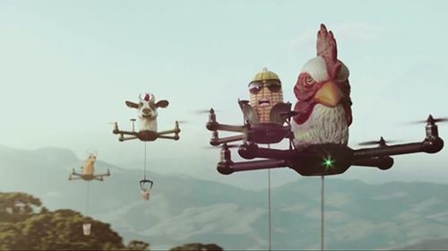 บะหมี่นิสชิน กับการเสิร์ฟบะหมี่กึ่งสำเร็จรูปพร้อมเสิร์ฟด้วยหุ่นยนต์บังคับ Drone