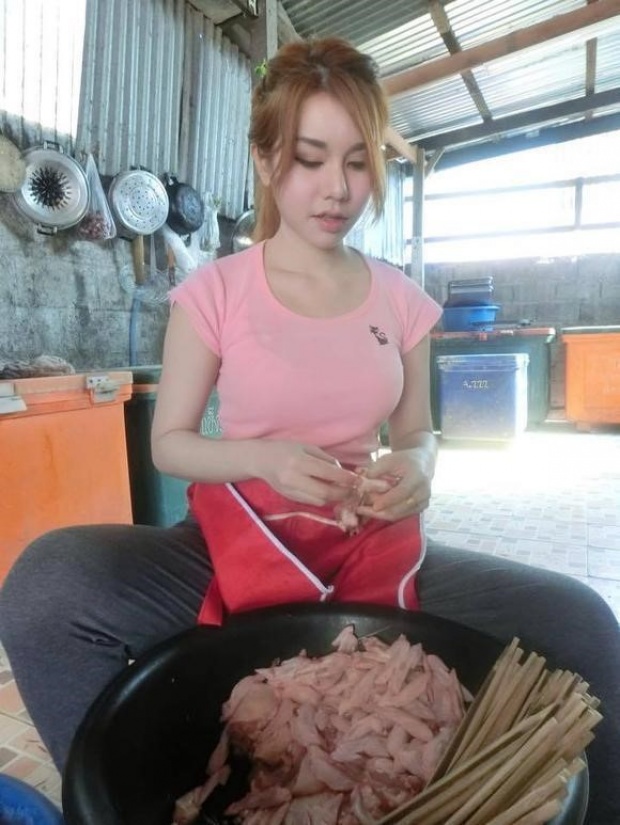 น้องปิงปอง แม่ค้าขายหมูย่าง แซ่บซี้ดถึงทรวง