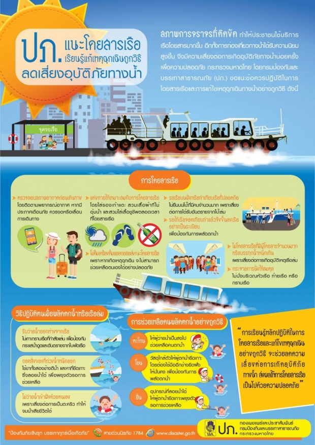  นั่งเรือ อย่างไรให้ปลอดภัย ลดเสี่ยงอันตรายถึงชีวิต!