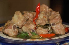 ซี่โครงหมูผัดขี้เมา