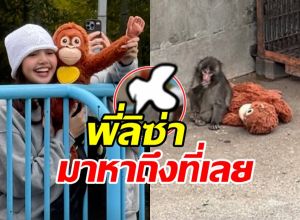 ไวรัลคูณสอง! ลิซ่า ไปหาน้อง พันซ์คุง พร้อมตุ๊กตาลิงตัวโปรด
