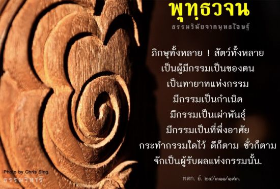 สัตว์เป็นผู้มีกรรมเป็นของตน